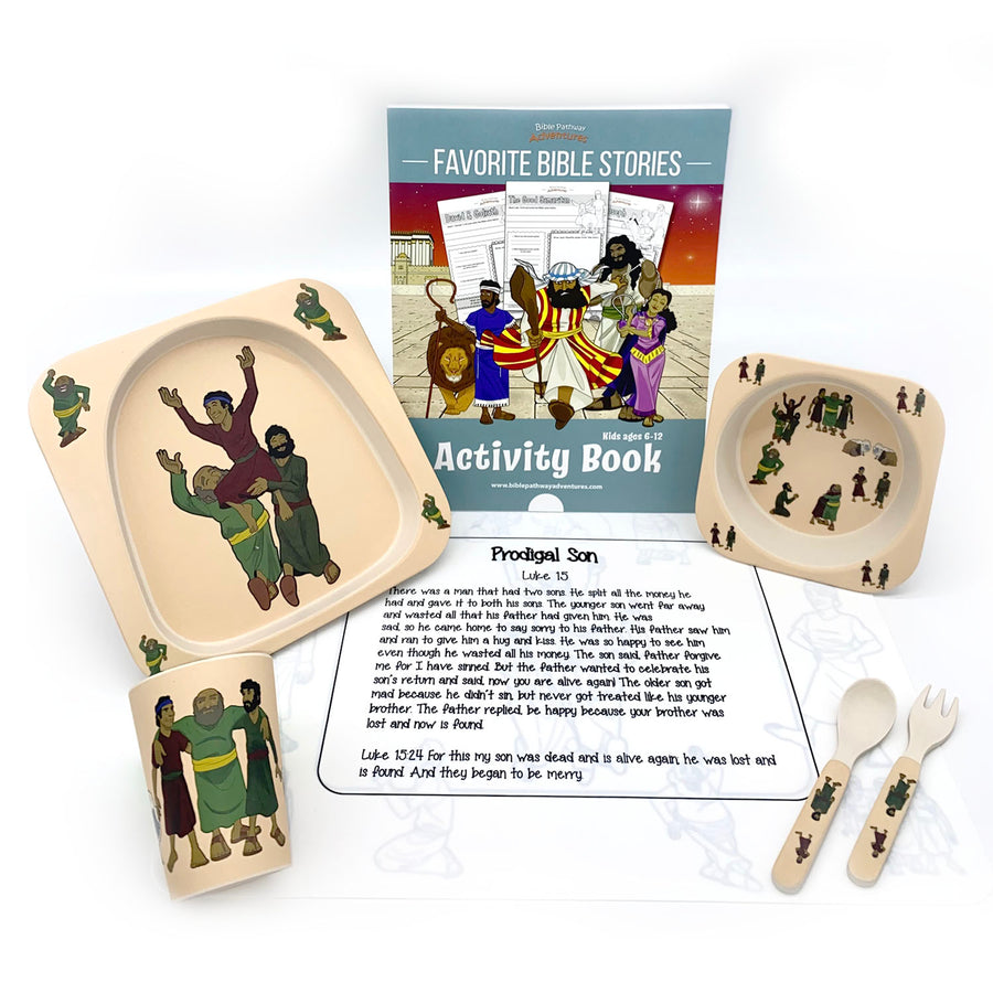 The Prodigal Son Tableware Set & Activity Book Bundle
